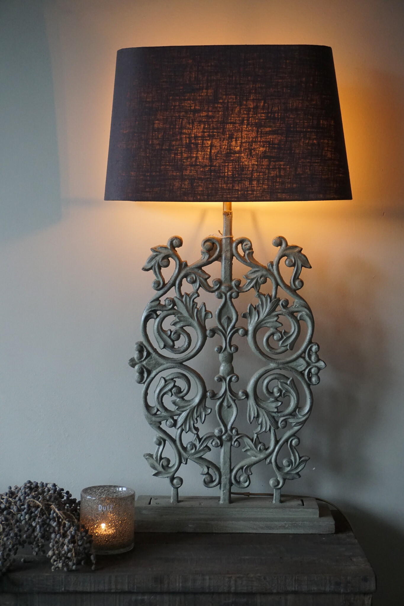 Rene Houtman Lampenkap Wand | Linnen | Aubergine | H29xB41xD14 cm
