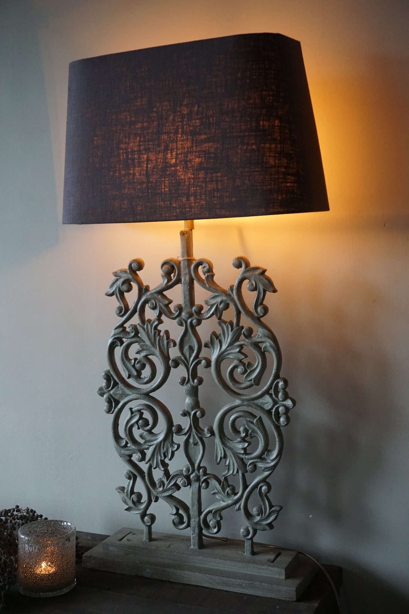 Rene Houtman Lampenkap Wand | Linnen | Aubergine | H29xB41xD14 cm