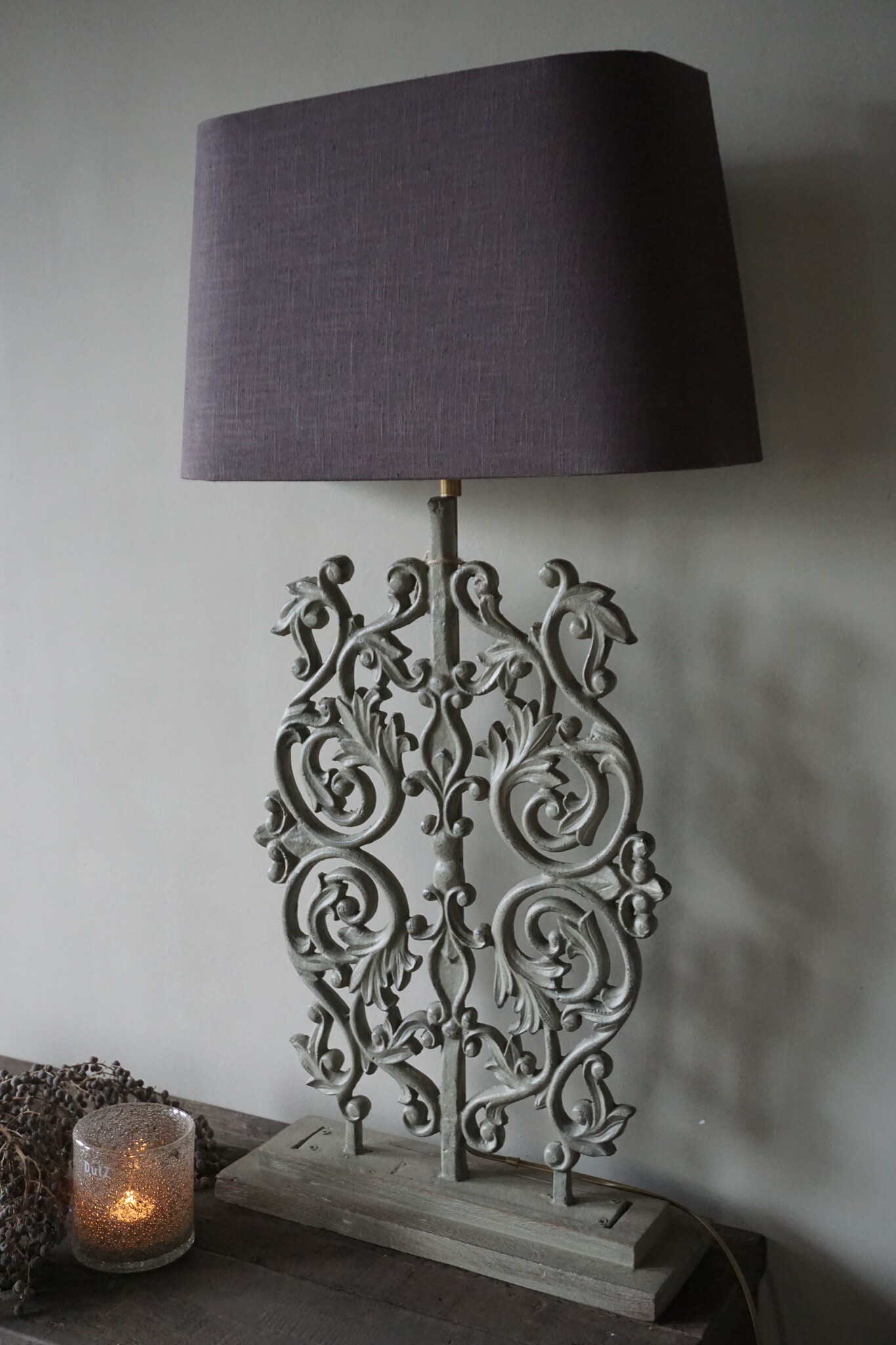 Rene Houtman Lampenkap Wand | Linnen | Aubergine | H29xB41xD14 cm