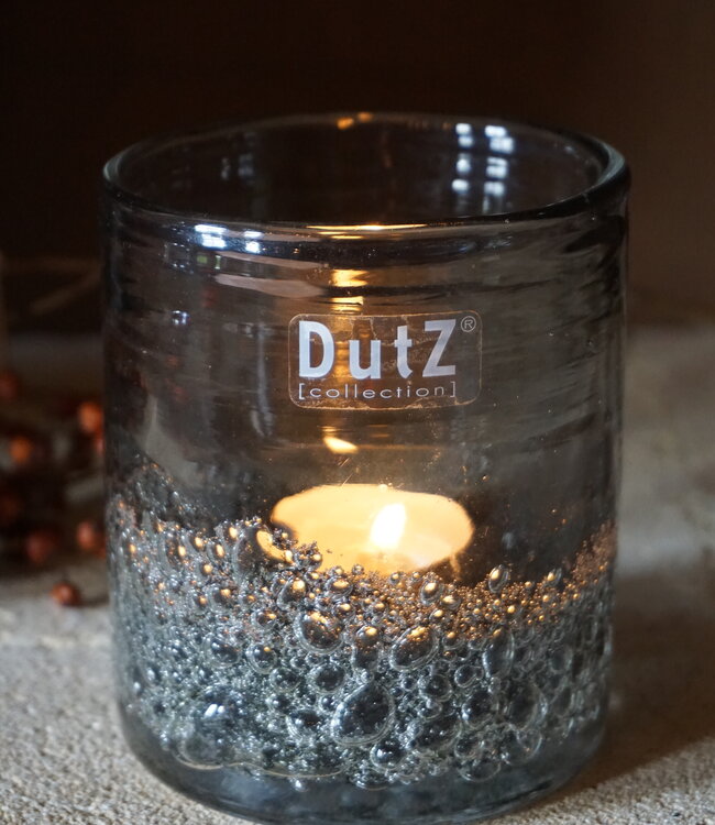 DutZ Cilinder Bubbels | H10 x D9 cm | Grey