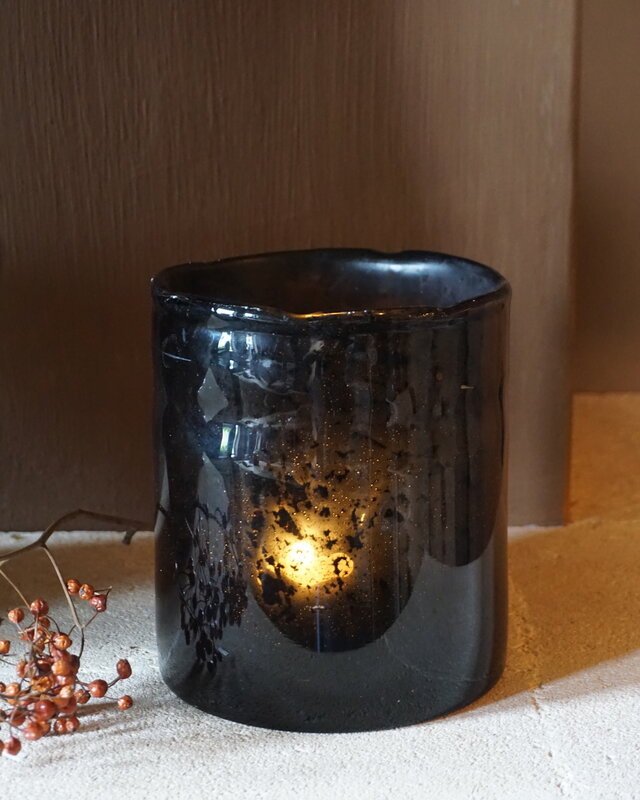 Rene Houtman Cilinder Smoke | Metaalsnippers | H18 x D15 cm