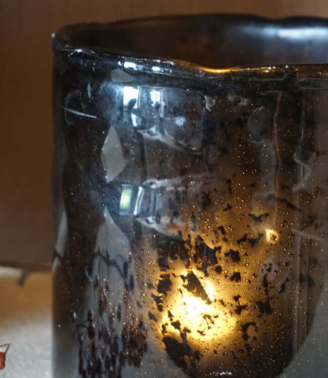 Rene Houtman Cilinder Smoke | Metaalsnippers | H18 x D15 cm