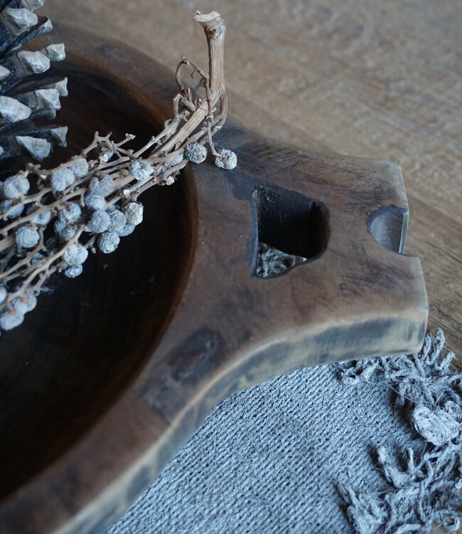 Rene Houtman Houten Chapati Schaal | H6 x B36 x D30 cm