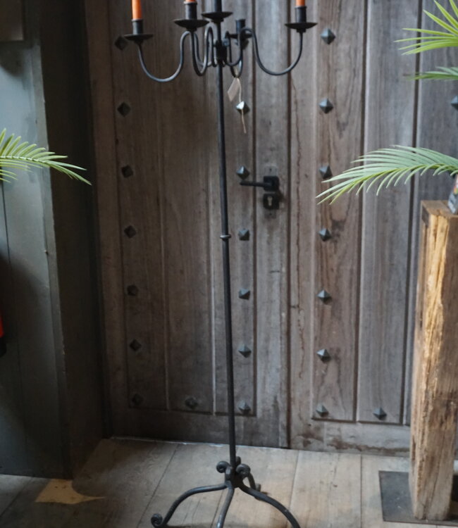 Rene Houtman Kaarsenstandaard 4-Arm | Gietijzer | H157xB44 cm