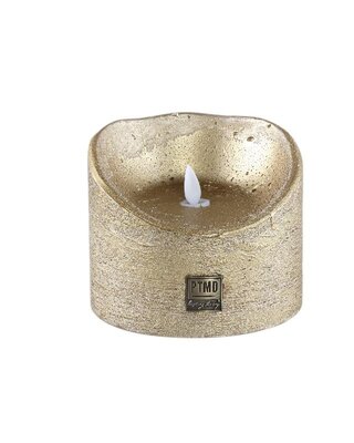 PTMD LED Lichtkaars Met Beweegbare Vlam Goud XL