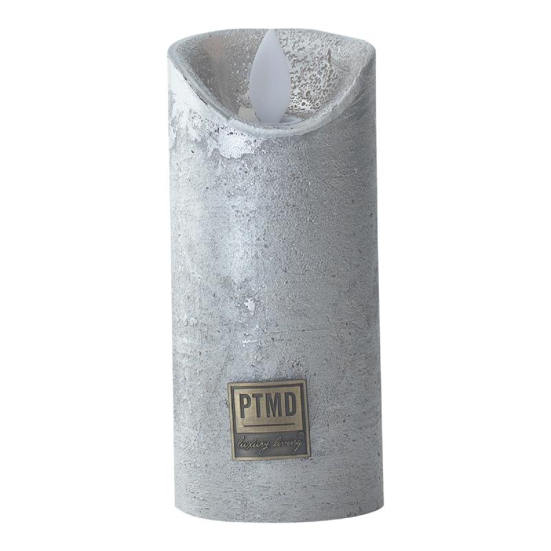 PTMD LED Lichtkaars Met Beweegbare Vlam Zilver XS
