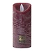 PTMD LED Lichtkaars Met Beweegbare Vlam Rustiek Bordeaux XS