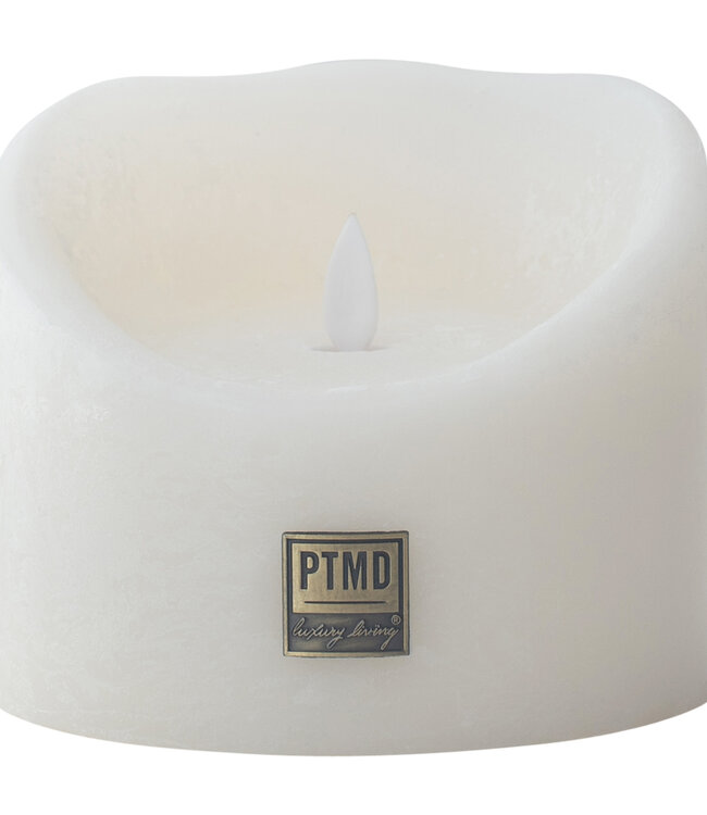 PTMD LED Lichtkaars Met Beweegbare Vlam Rustiek Wit XL