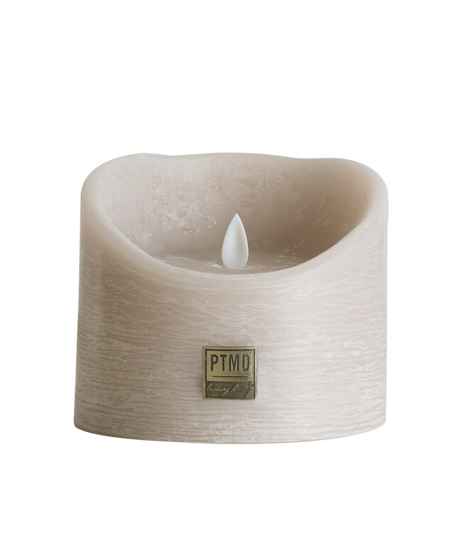 PTMD LED Lichtkaars Met Beweegbare Vlam Beige XL