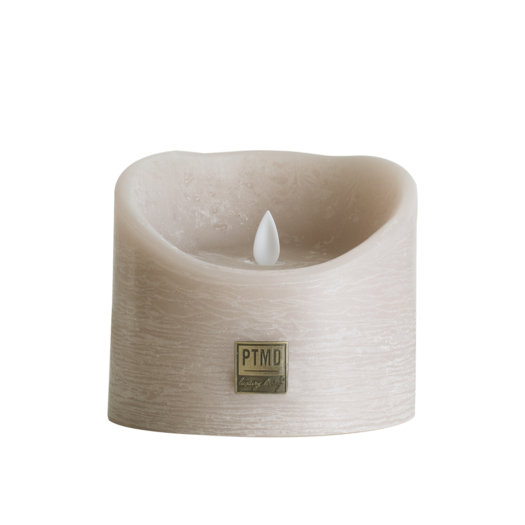 PTMD LED Lichtkaars Met Beweegbare Vlam Beige XL