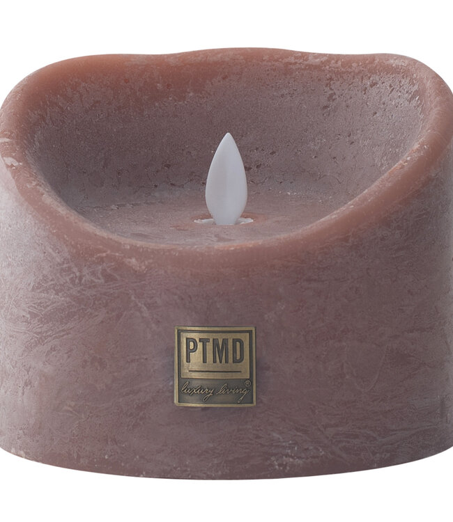 PTMD LED Lichtkaars Met Beweegbare Vlam Rustiek Bruin XL