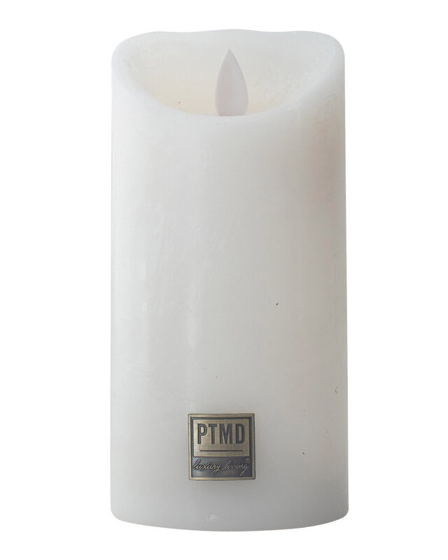 PTMD LED Lichtkaars Met Beweegbare Vlam Rustiek Wit M