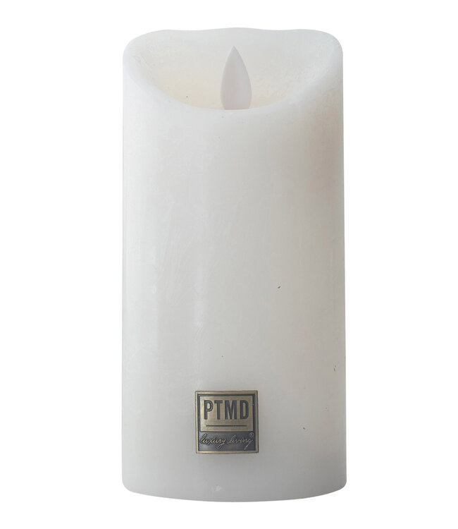 PTMD LED Lichtkaars Met Beweegbare Vlam Rustiek Wit M
