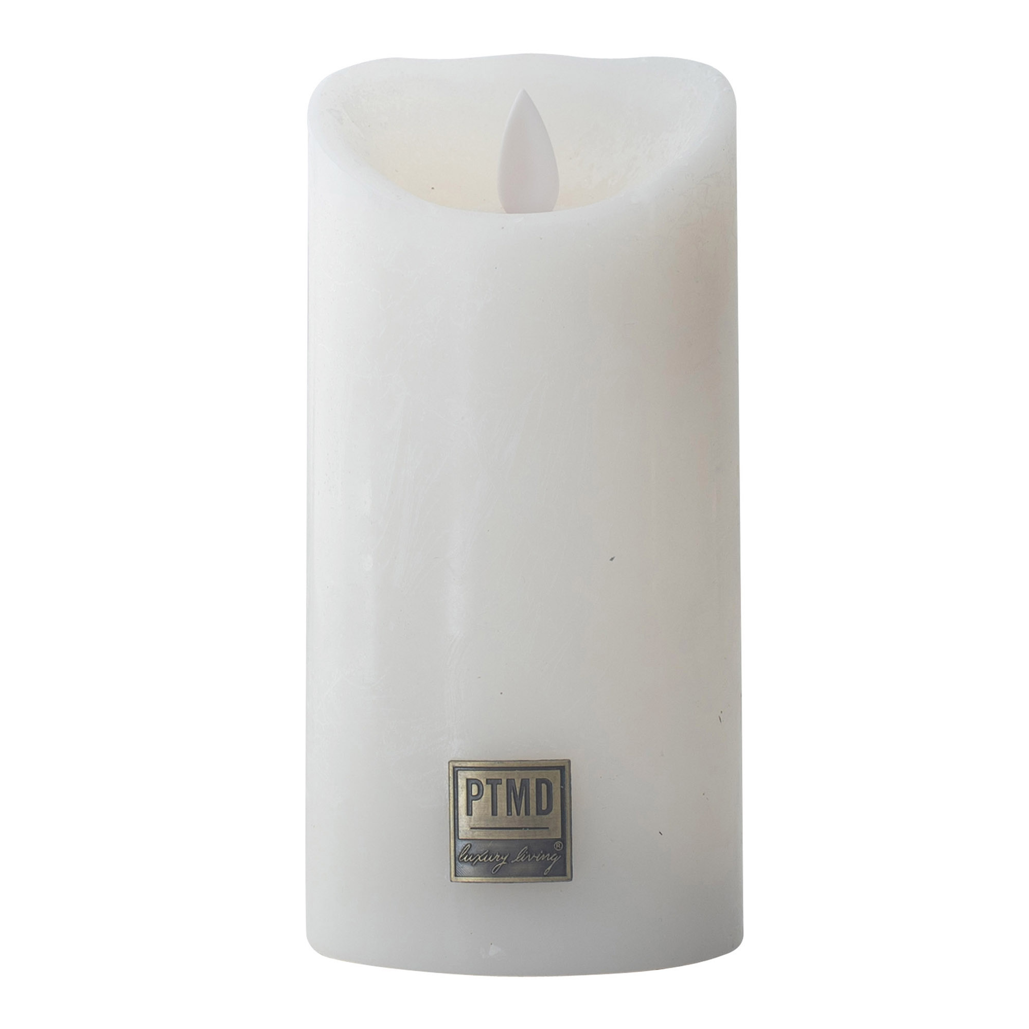 PTMD LED Lichtkaars Met Beweegbare Vlam Rustiek Wit M
