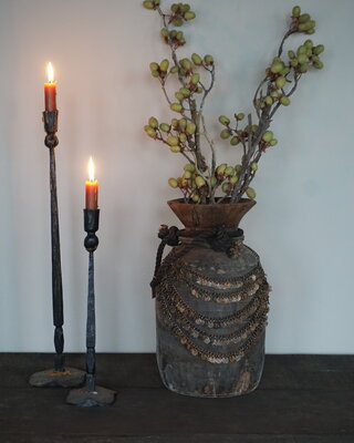 Rene Houtman Nepalese Houten Pot | Incl. Ketting | H37xD18 cm