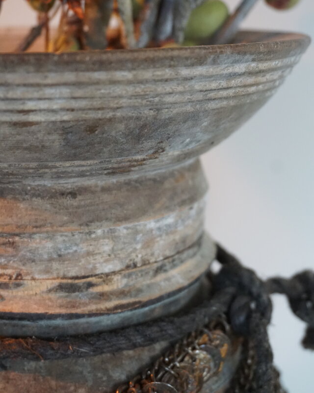Rene Houtman Nepalese Houten Pot | Incl. Ketting | H40xD20 cm