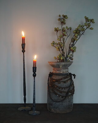 Rene Houtman Nepalese Houten Pot | Incl. Ketting | H40xD20 cm
