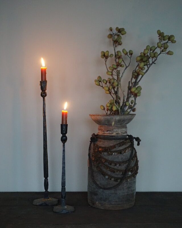Rene Houtman Nepalese Houten Pot | Incl. Ketting | H40xD20 cm
