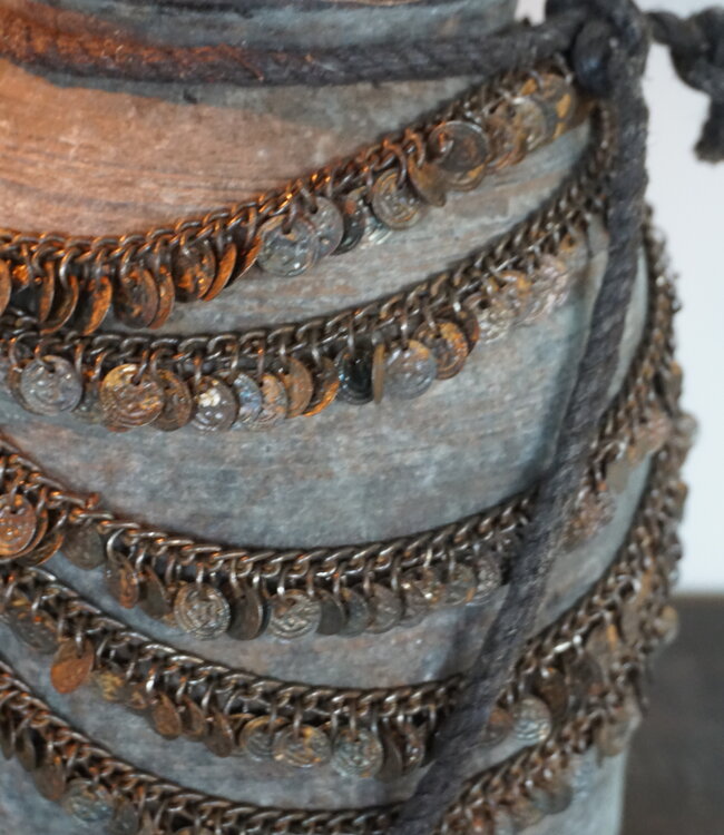 Rene Houtman Nepalese Houten Pot | Incl. Ketting | H40xD20 cm