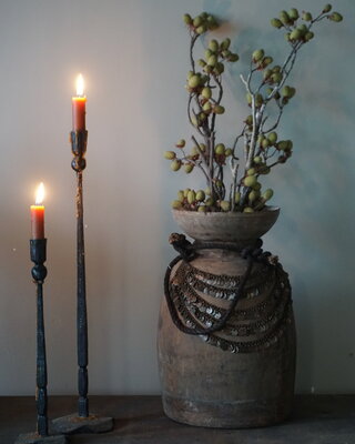 Rene Houtman Nepalese Houten Pot | Incl. Ketting | H40xD24 cm