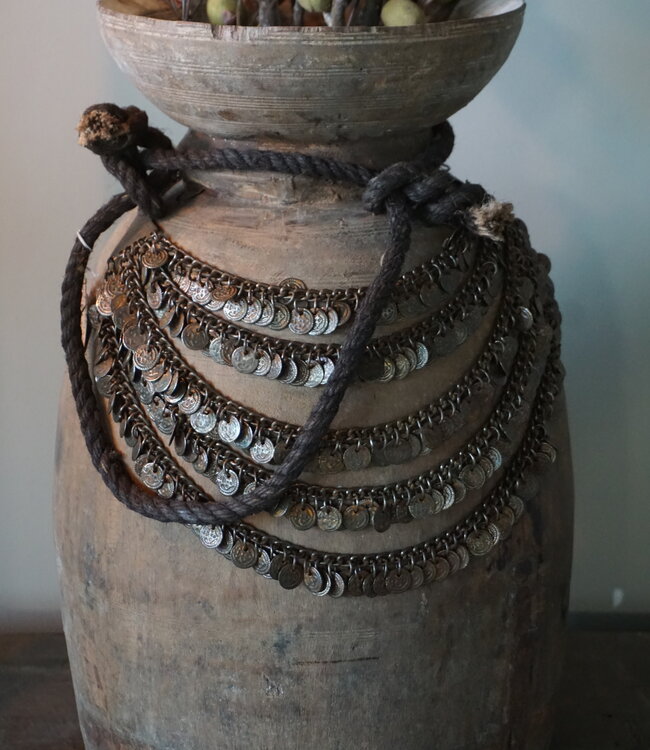 Rene Houtman Nepalese Houten Pot | Incl. Ketting | H40xD24 cm