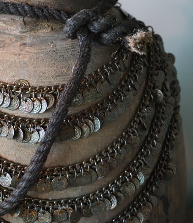 Rene Houtman Nepalese Houten Pot | Incl. Ketting | H40xD24 cm