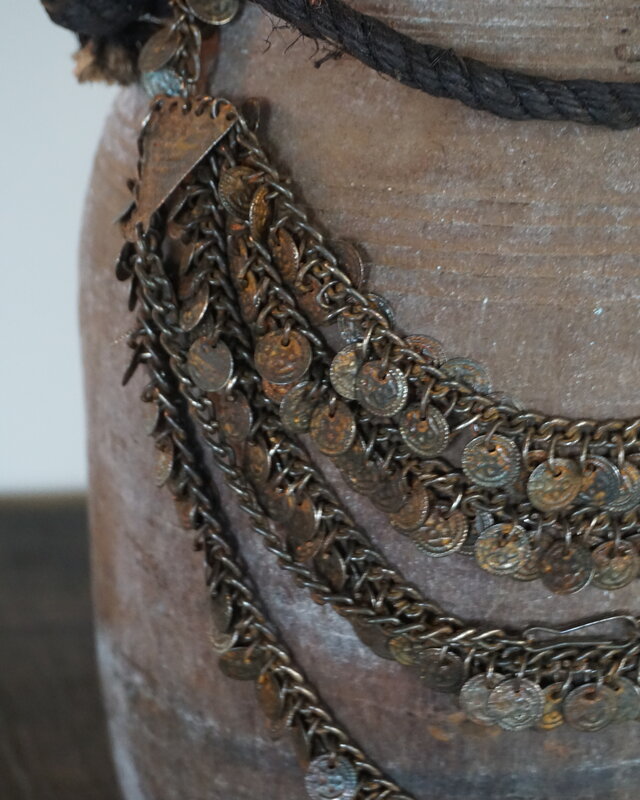 Rene Houtman Nepalese Houten Pot | Incl. Ketting | H37xD21 cm