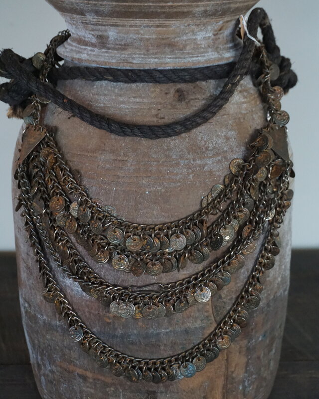 Rene Houtman Nepalese Houten Pot | Incl. Ketting | H37xD21 cm