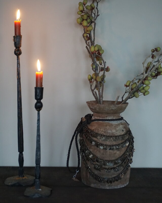 Rene Houtman Nepalese Houten Pot | Incl. Ketting | H30xD17 cm