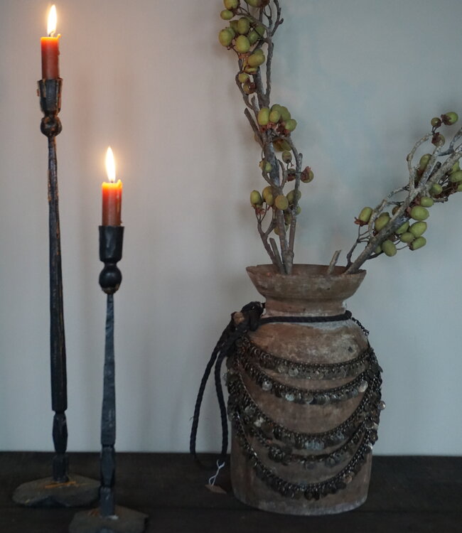 Rene Houtman Nepalese Houten Pot | Incl. Ketting | H30xD17 cm