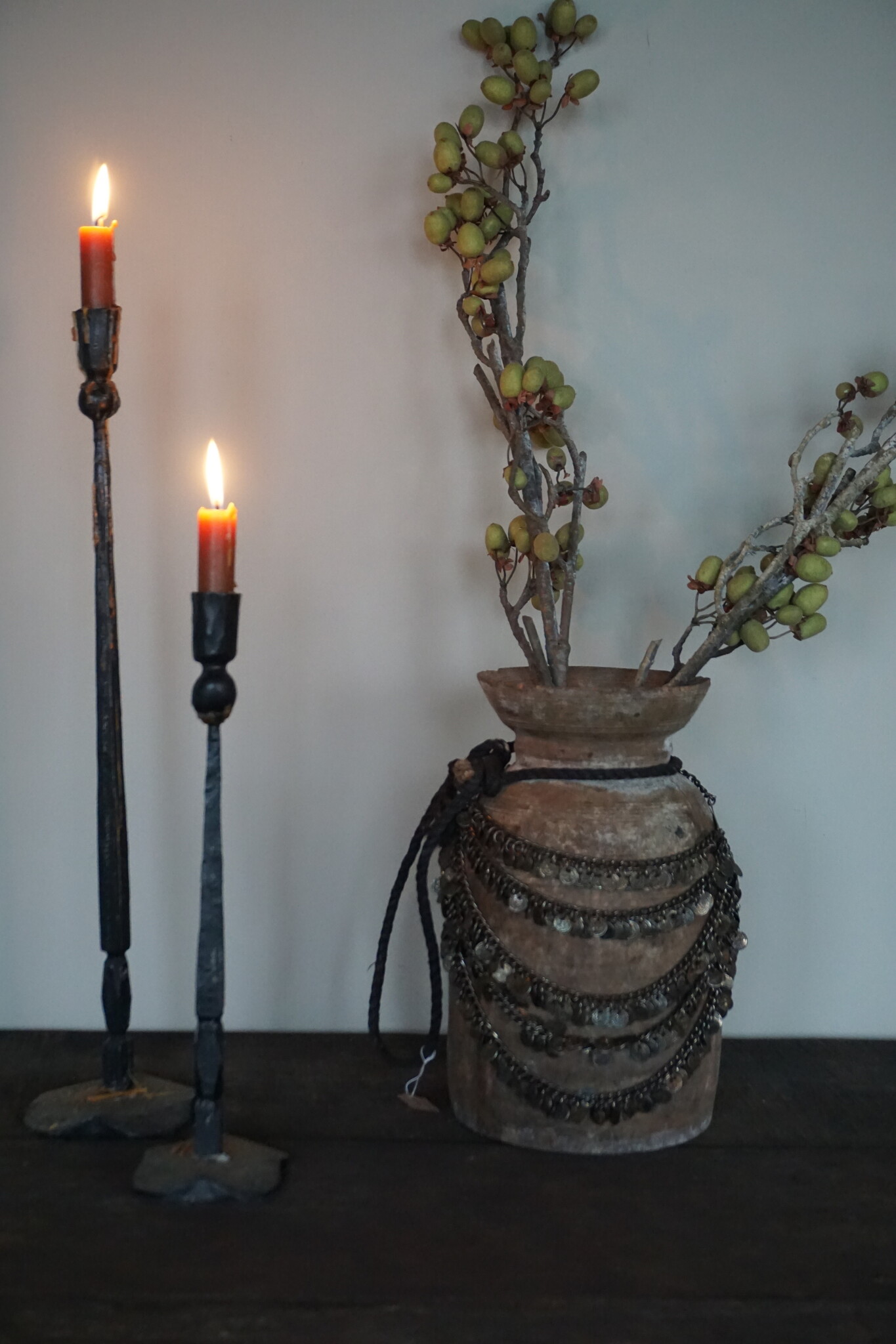Rene Houtman Nepalese Houten Pot | Incl. Ketting | H30xD17 cm
