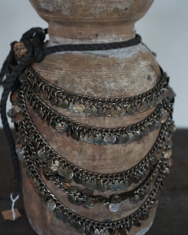 Rene Houtman Nepalese Houten Pot | Incl. Ketting | H30xD17 cm
