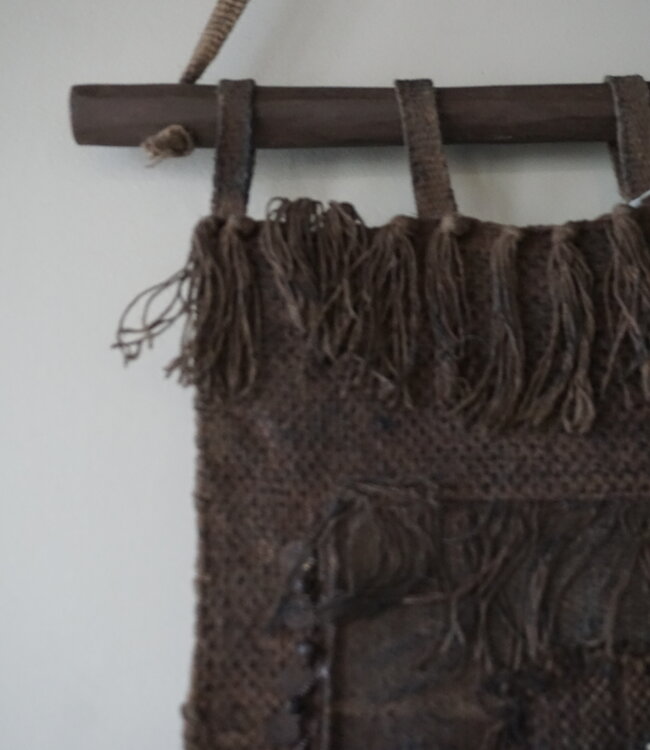 Rene Houtman Wanddoek Met Franjes En Muntjes | H100 x B65 cm