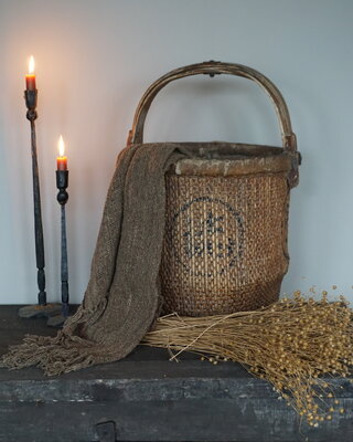 Rene Houtman Antieke Oosterse Plukmand Met Hengsel | H64xD40 cm