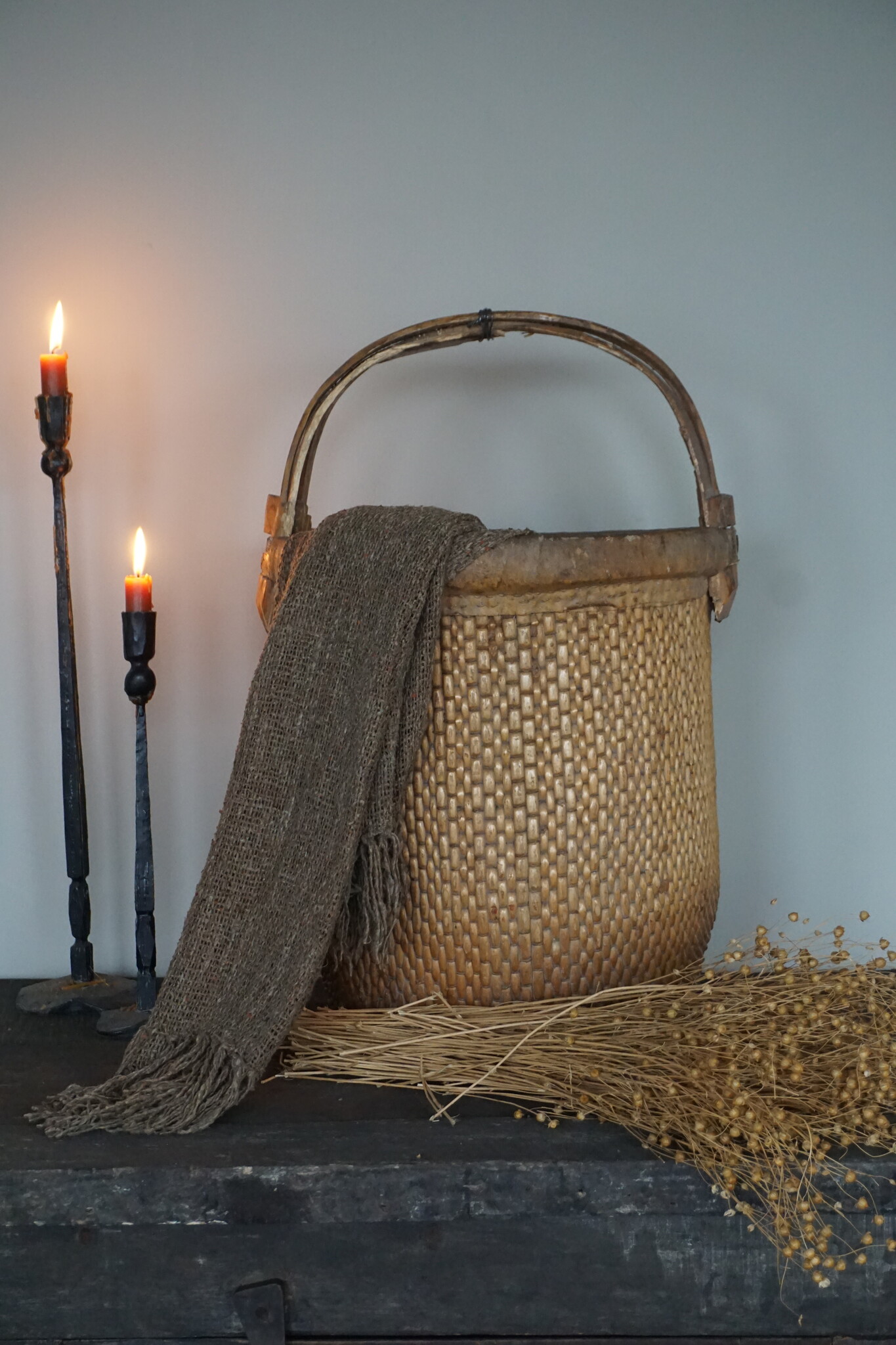 Rene Houtman Antieke Oosterse Plukmand Met Hengsel | H60xD40 cm