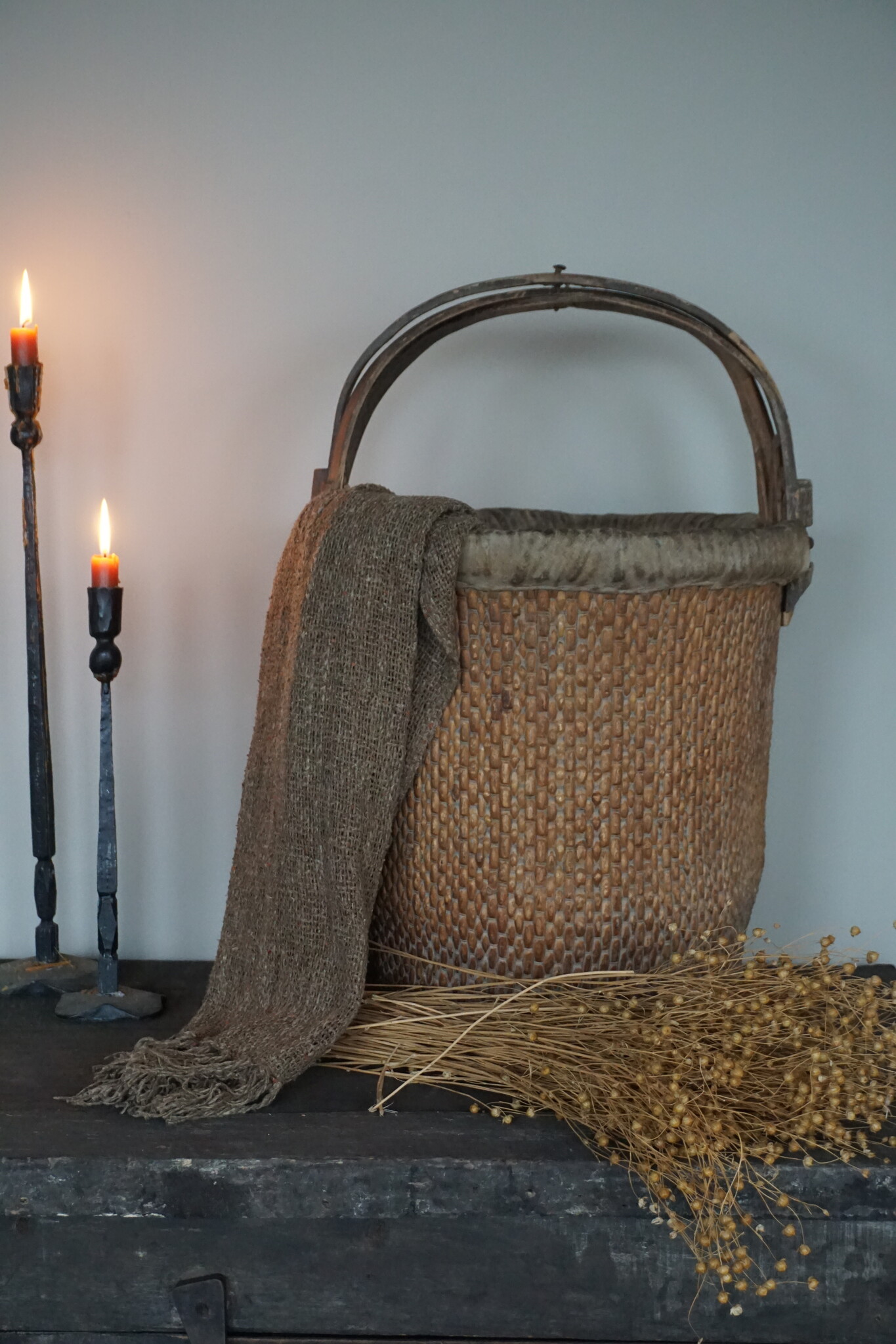 Rene Houtman Antieke Oosterse Plukmand Met Hengsel | H65xD40 cm