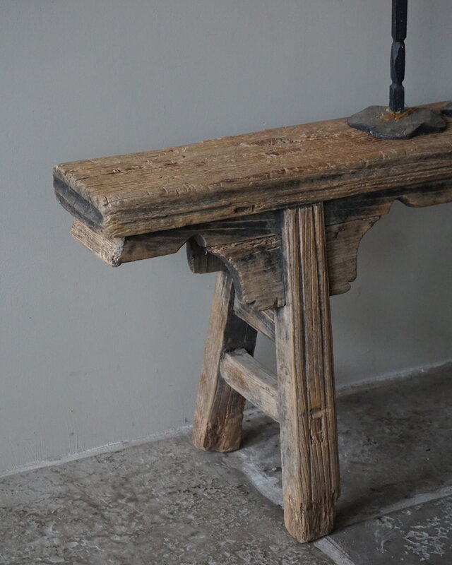 Rene Houtman Oud Houten Bankje | China | Krulpoten | B140 cm