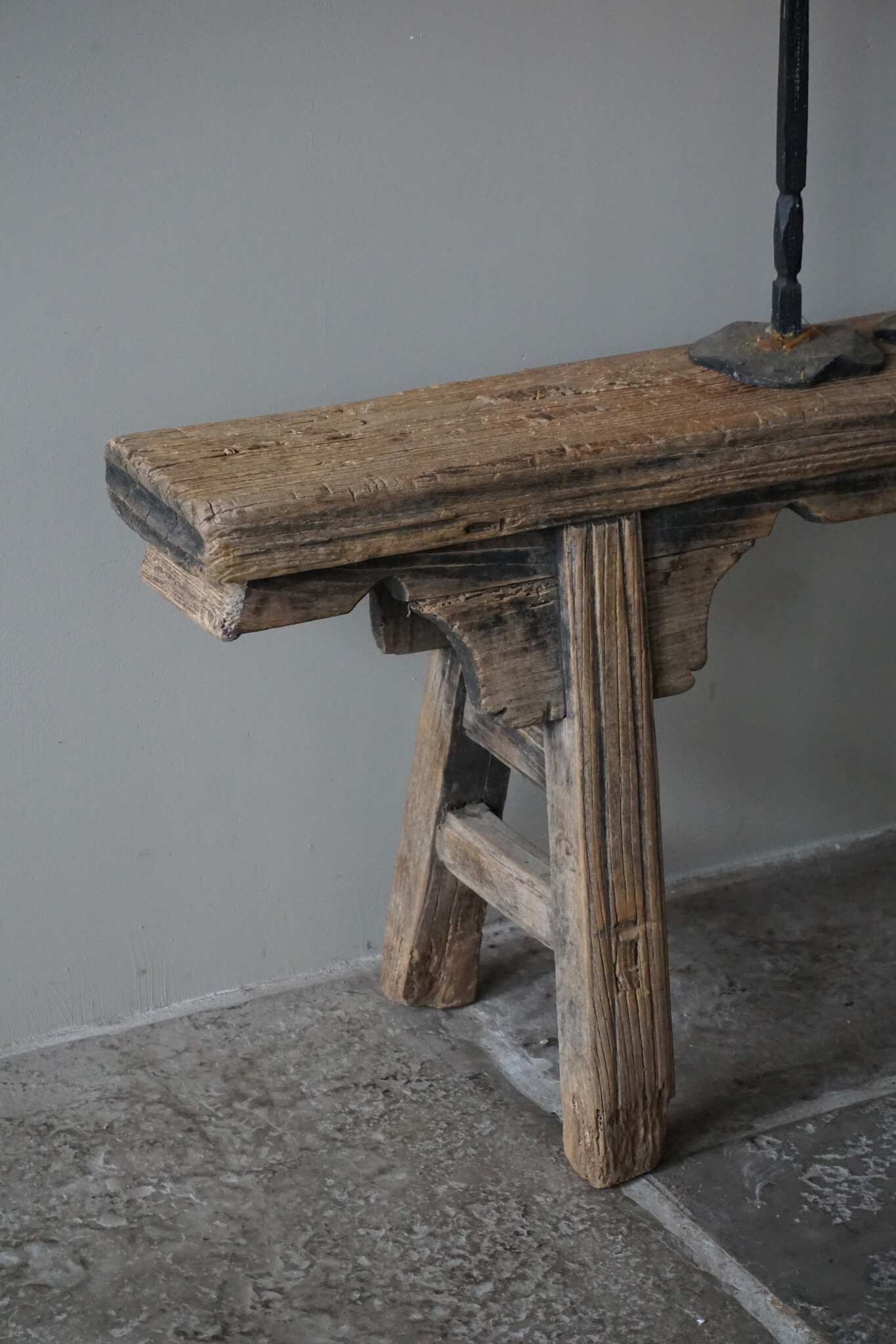 Rene Houtman Oud Houten Bankje | China | Krulpoten | B140 cm