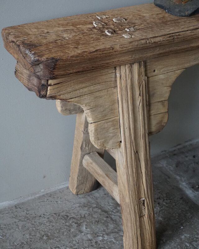 Rene Houtman Oud Houten Bankje | China | Krulpoten | B126 cm