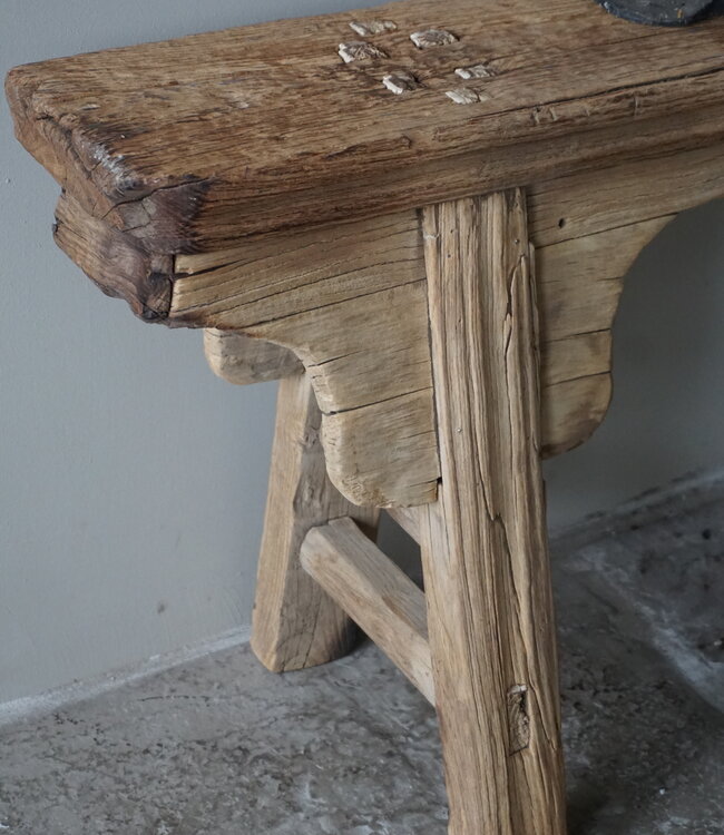 Rene Houtman Oud Houten Bankje | China | Krulpoten | B126 cm