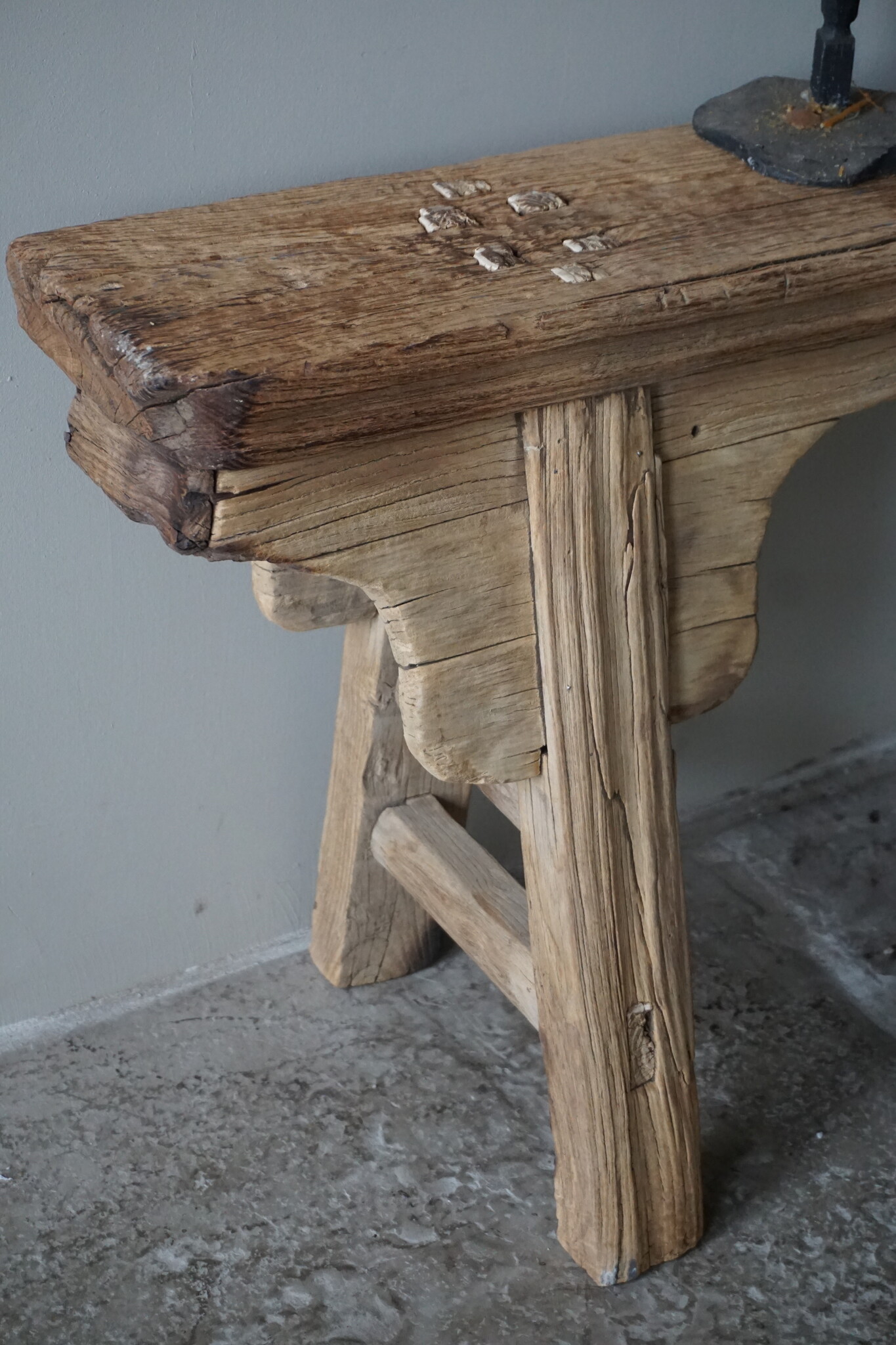 Rene Houtman Oud Houten Bankje | China | Krulpoten | B126 cm