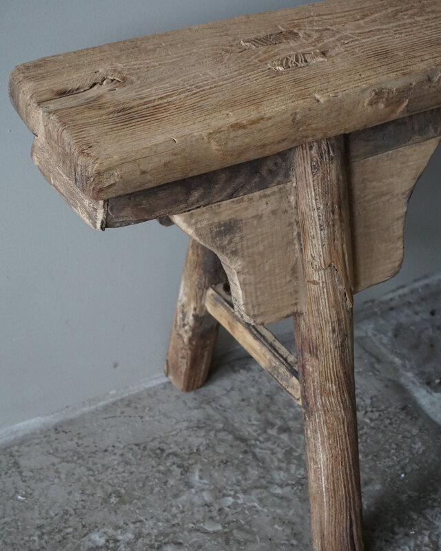 Rene Houtman Oud Houten Bankje | China | Krulpoten | B138 cm