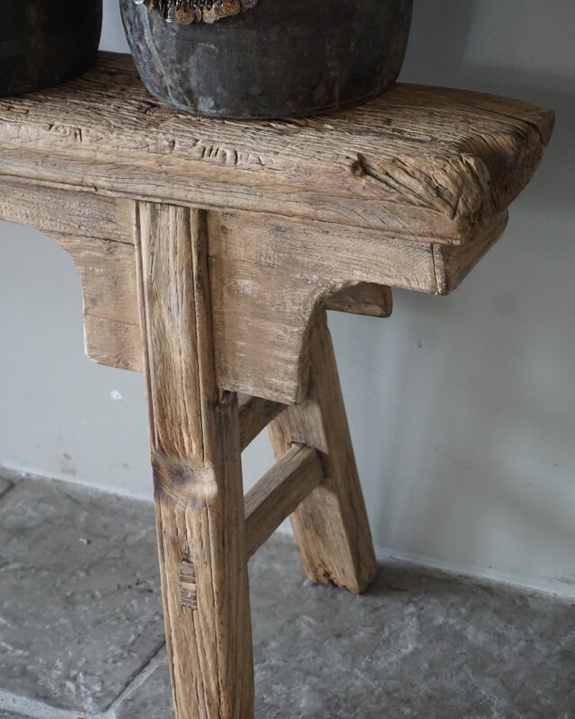 Rene Houtman Oud Houten Bankje | China | Krulpoten | H50xB140 cm