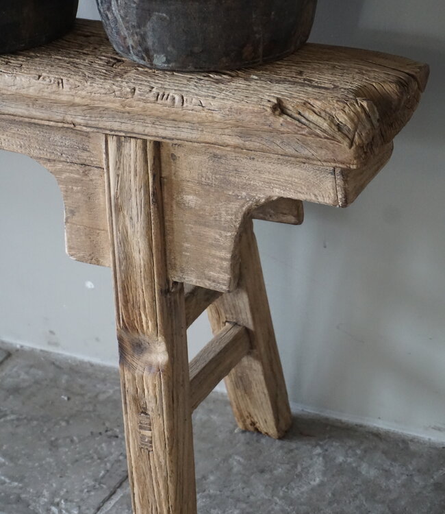 Rene Houtman Oud Houten Bankje | China | Krulpoten | H50xB140 cm
