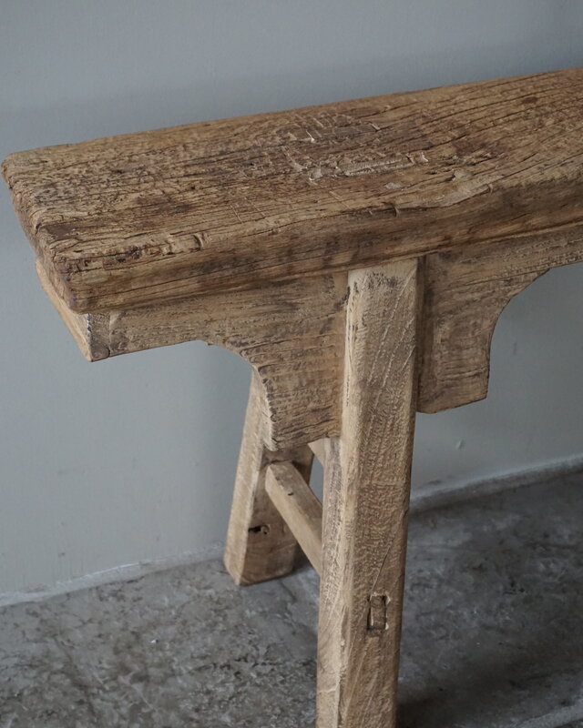 Rene Houtman Oud Houten Bankje | China | Krulpoten | H50xB140 cm