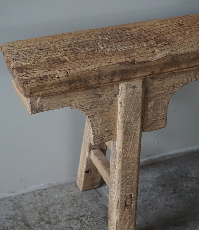 Rene Houtman Oud Houten Bankje | China | Krulpoten | H50xB140 cm
