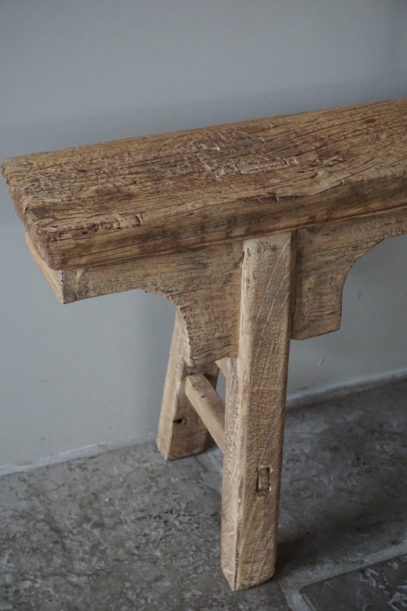 Rene Houtman Oud Houten Bankje | China | Krulpoten | H50xB140 cm
