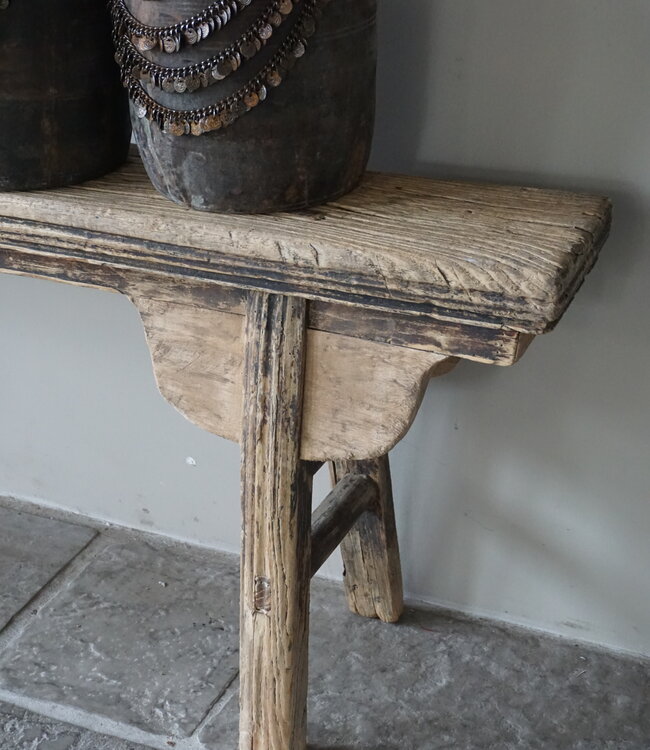 Rene Houtman Oud Houten Bankje | China | Krulpoten | B151 cm