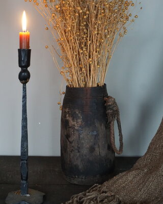 Aura Peeperkorn Nepalese Houten Pot | H25 x D13,5 cm
