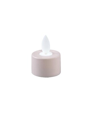 PTMD LED Theelicht Met Stilstaande Vlam Beige 6 Stuks